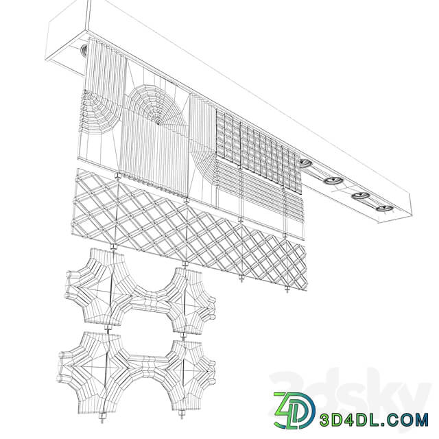 Fabbian Laminis F33 Pendant light 3D Models