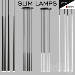 Slim lamps Pendant light 3D Models 