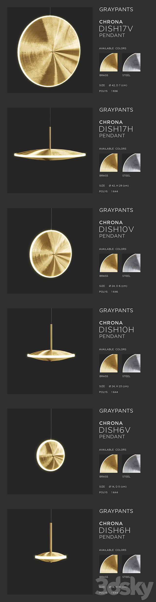 Graypants Chrona Light Set Pendant light 3D Models