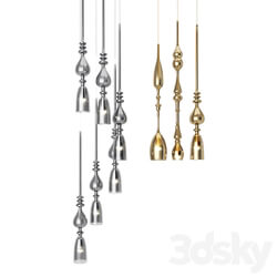 CRYSTAL LUX LUX D360 6 CHROME SP1 C AMBER SP1 D AMBER SP1 B AMBER Pendant light 3D Models 