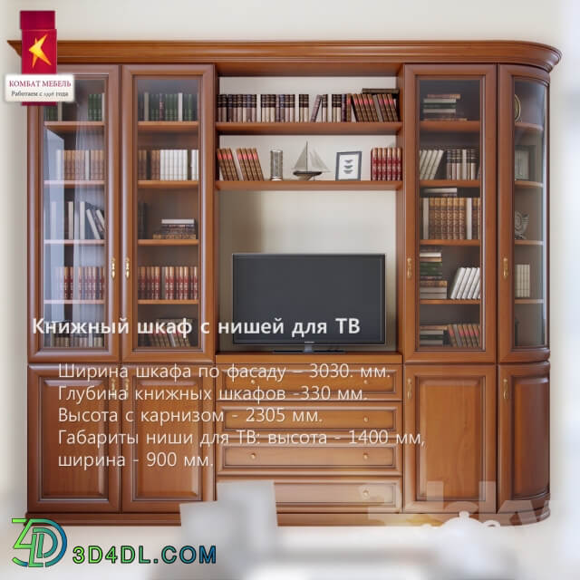 Wardrobe Display cabinets Combat Bookcase with niche