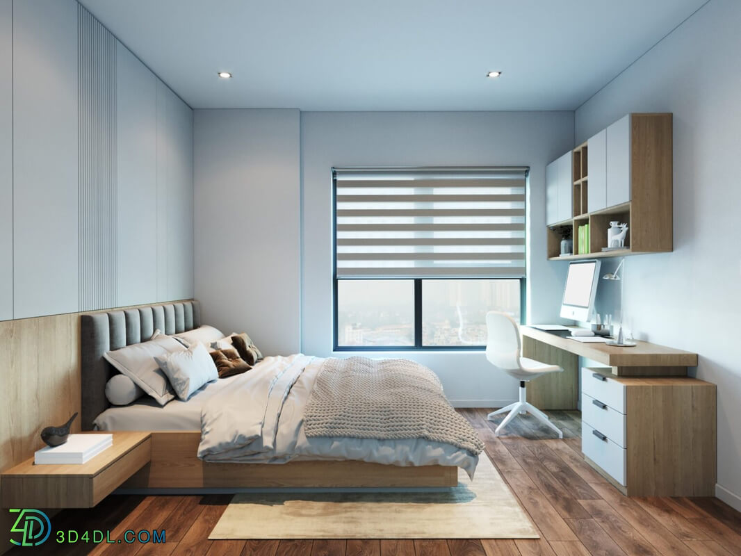 3D Interior Scenes File 3dsmax Model Bedroom 323 By PhiDinhHao