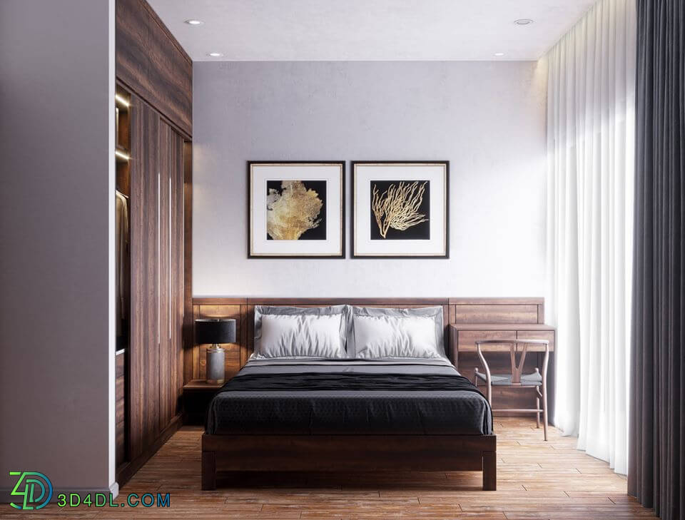 3D Interior Scene File 3dsmax Bedroom 193 By DangNamQuang 