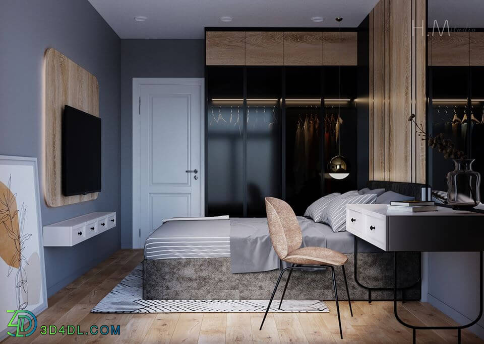 3D Interior Scenes File 3dsmax Model Bedroom 262 By HaMy