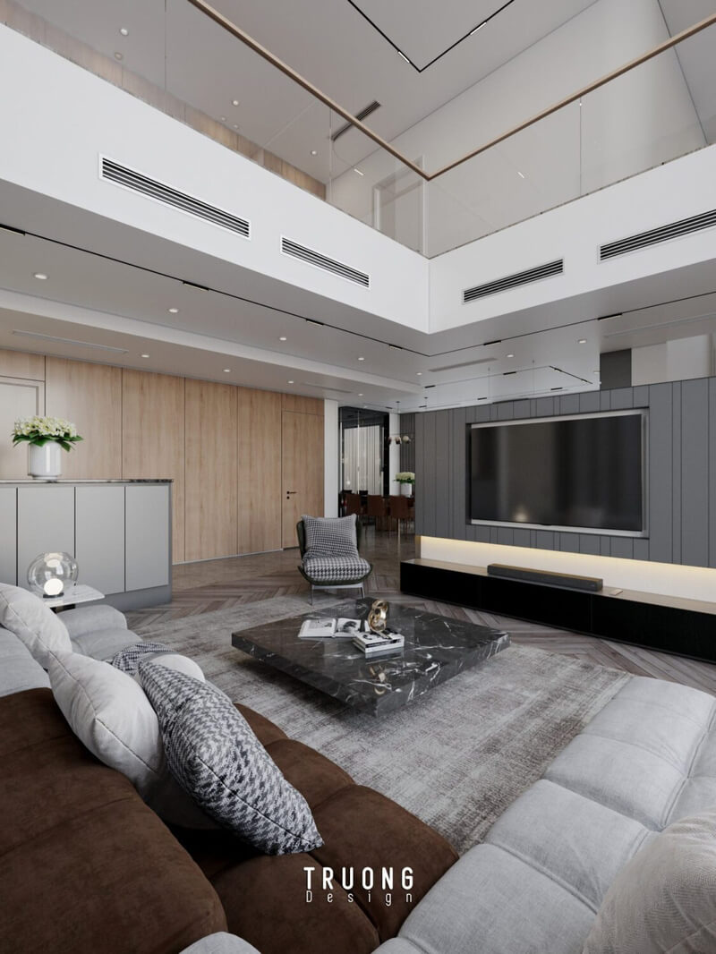  3D Living Room - Kitchen Interior By Truong