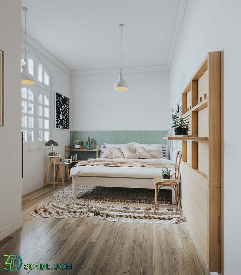 3D Interior Scenes File 3dsmax Model Bedroom 136 By TungDinhNguyen