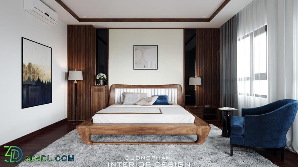 3D Interior Scenes File 3dsmax Model Bedroom 225 By PhanThanhDuong