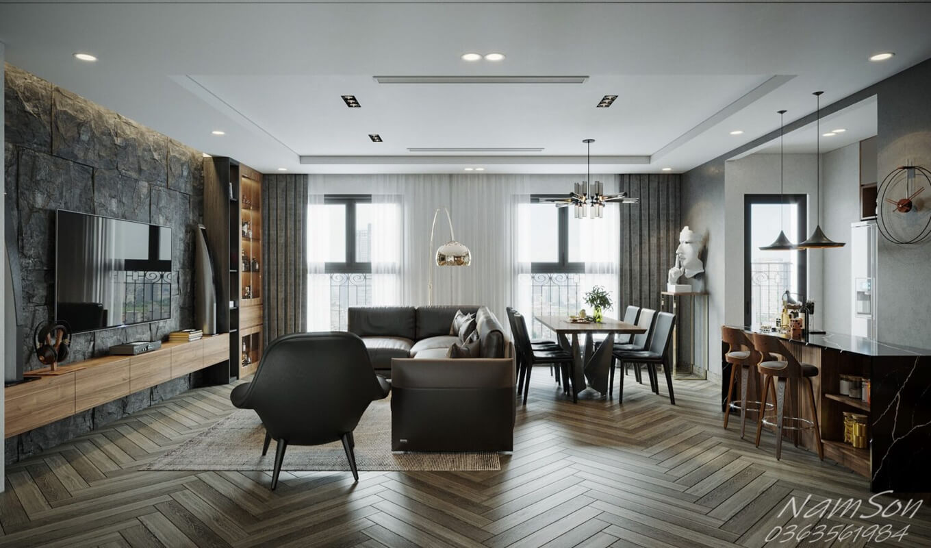 3D Interior Kitchen – Livingroom 298 Scene 3dsmax By Nam Son