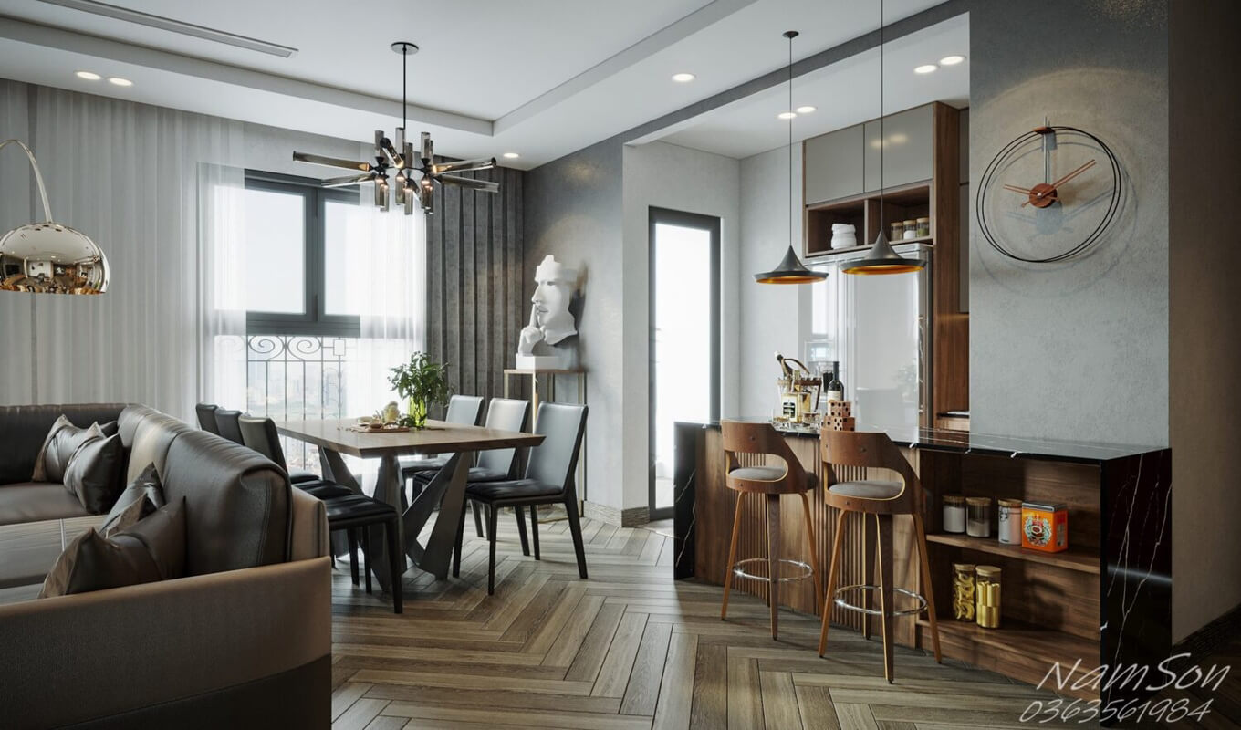 3D Interior Kitchen – Livingroom 298 Scene 3dsmax By Nam Son