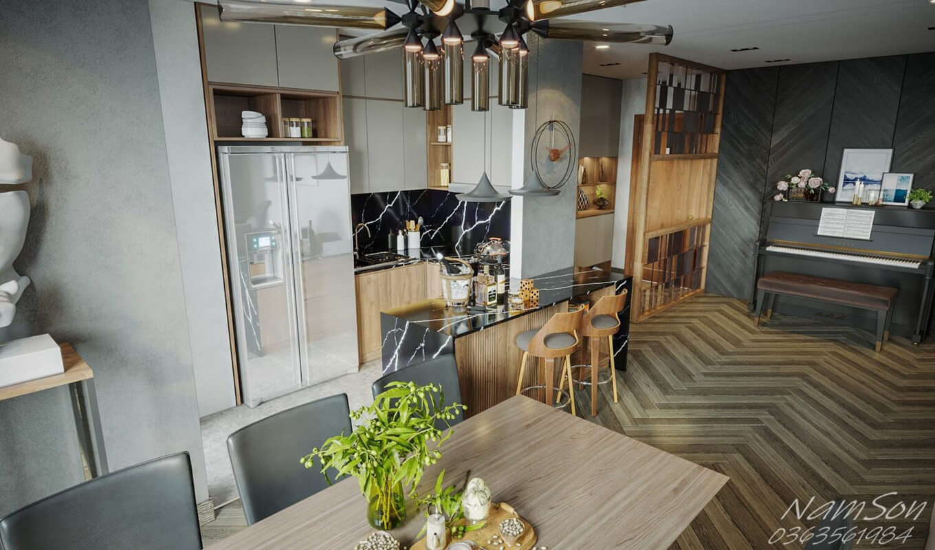 3D Interior Kitchen – Livingroom 298 Scene 3dsmax By Nam Son