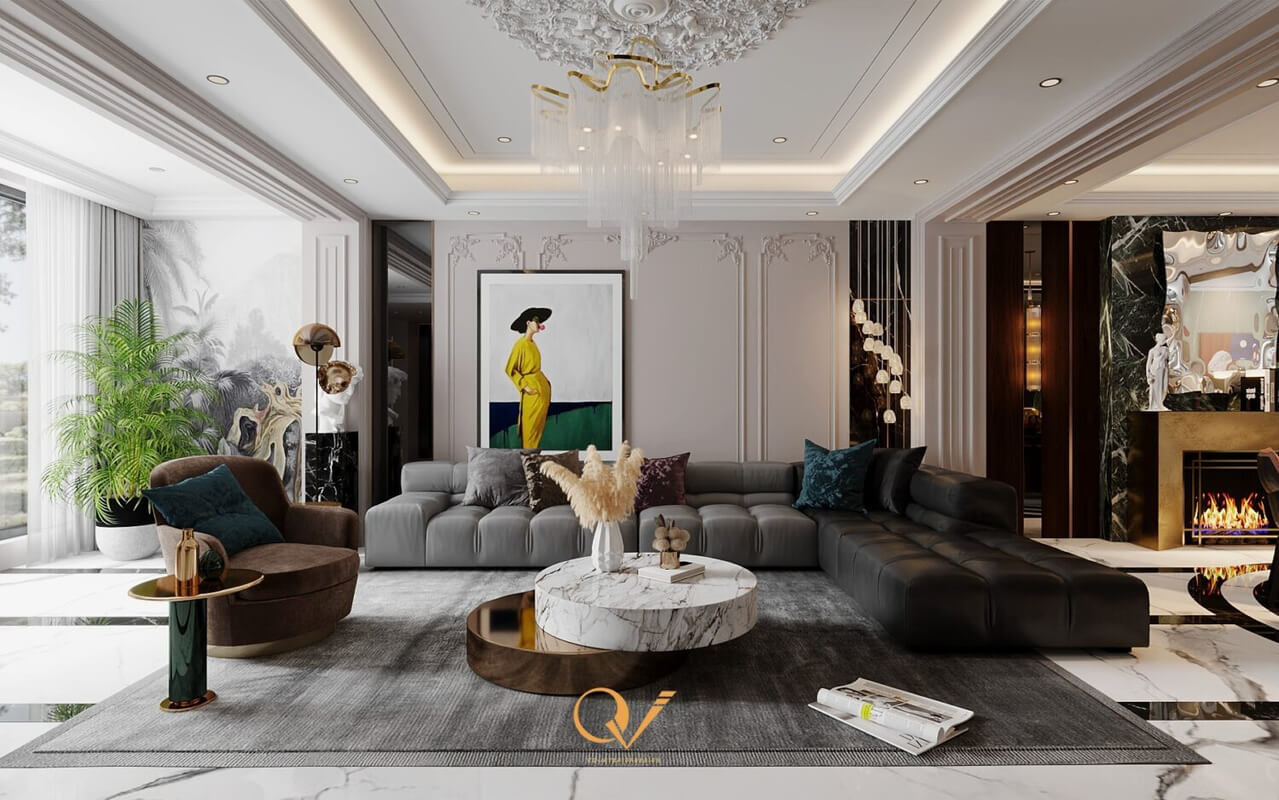  Living Room- Kitchen Interior Model By Van Quyet