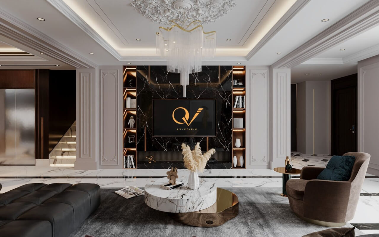  Living Room- Kitchen Interior Model By Van Quyet