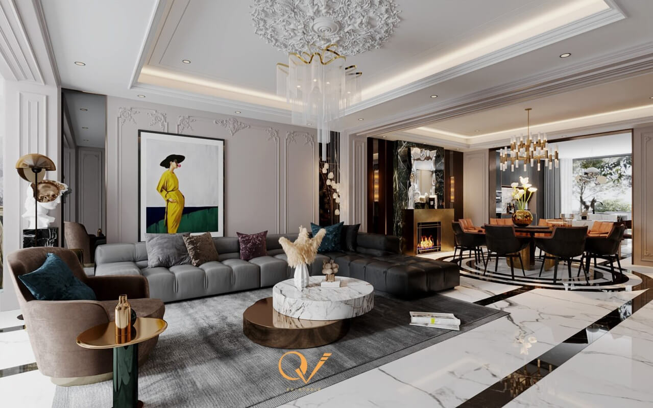  Living Room- Kitchen Interior Model By Van Quyet