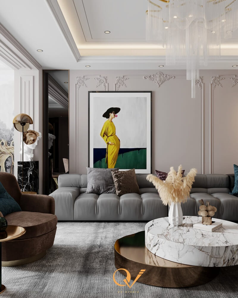  Living Room- Kitchen Interior Model By Van Quyet