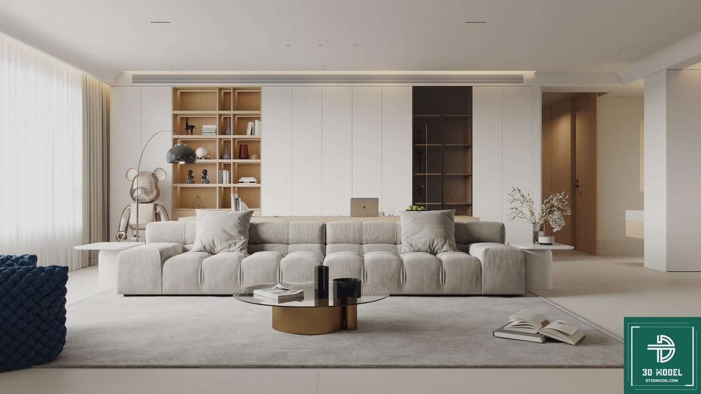 13272. 3D Living Room Interior Model Download by Dinh Thanh