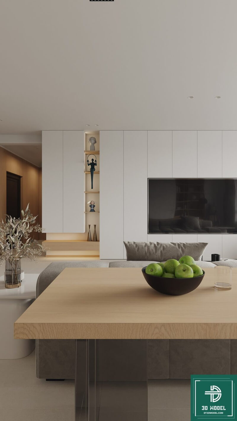 13272. 3D Living Room Interior Model Download by Dinh Thanh