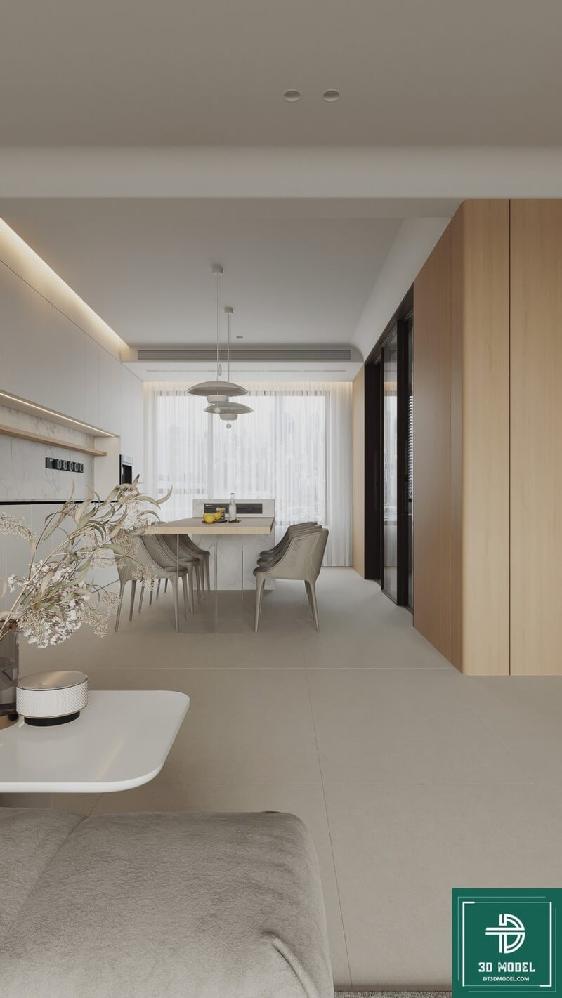 13272. 3D Living Room Interior Model Download by Dinh Thanh