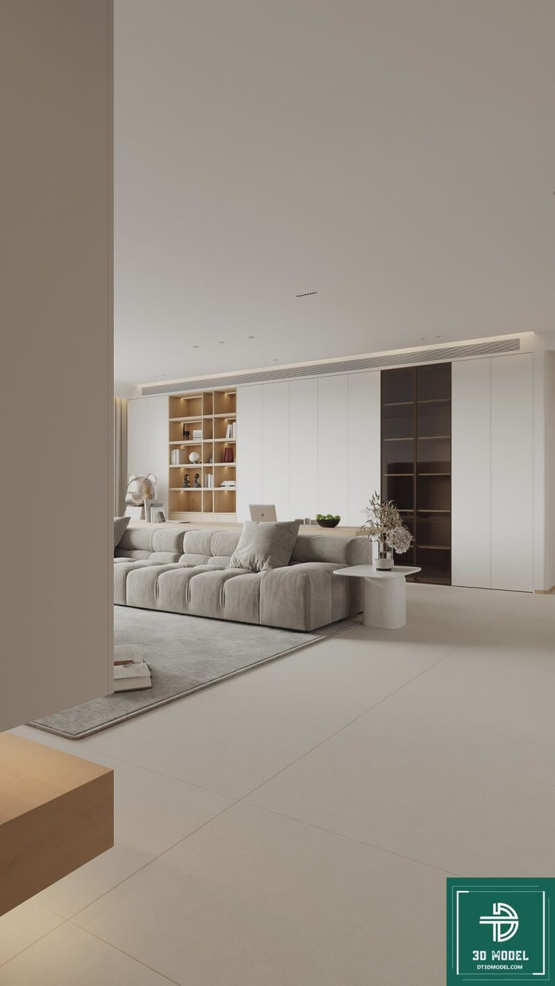 13272. 3D Living Room Interior Model Download by Dinh Thanh