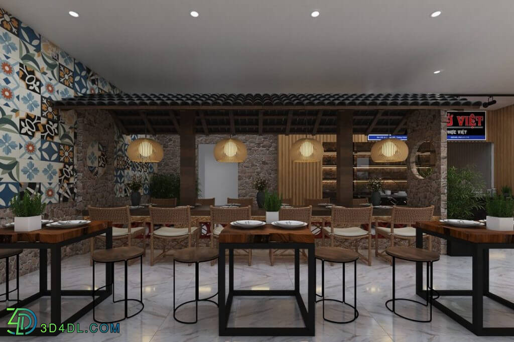 3D Model Interior Coffee 4 Scenes File 3dsmax By Hai Dang Free Download