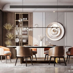 3D Model Dining Tables And Chairs 59 by Kha Vi 