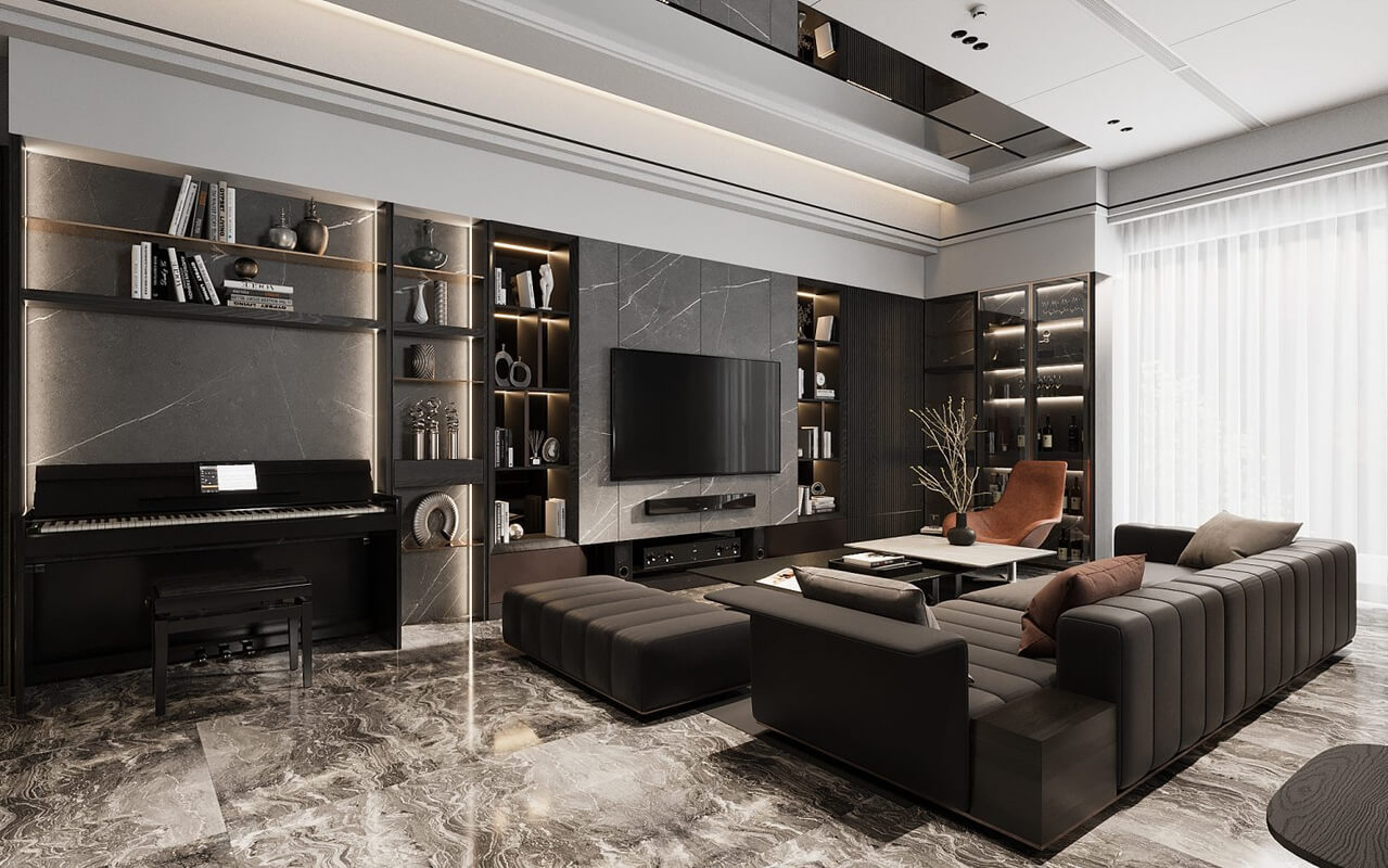 13267. 3D Living Room Interior Model Download by Nguyen Huu Cong