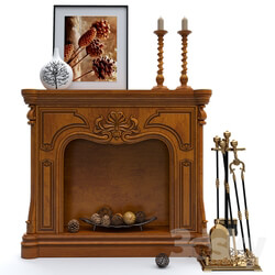 Decorative fireplace with accessories Stilars 