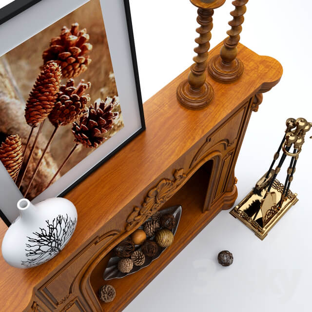 Decorative fireplace with accessories Stilars