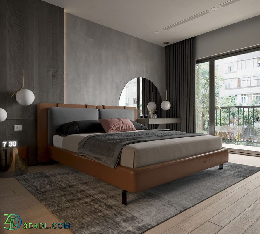 3D Interior Scenes File 3dsmax Model Bedroom 264 By NguyenHa