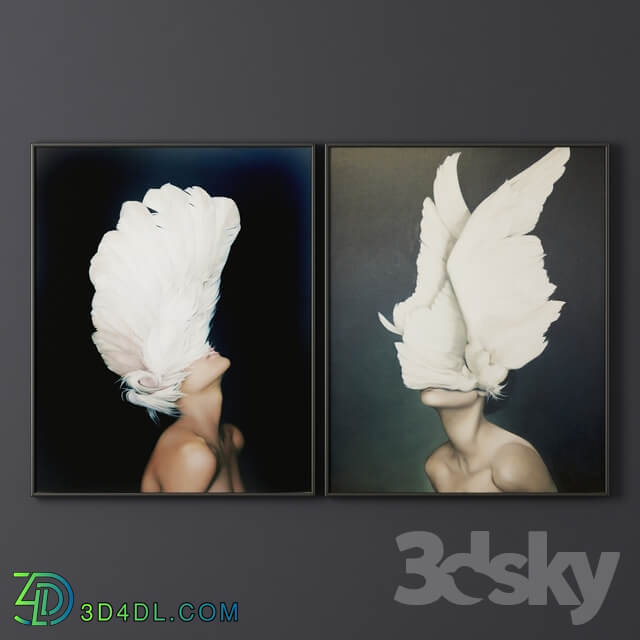 Paintings in the framework of