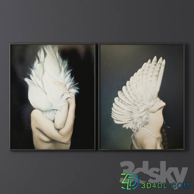 Paintings in the framework of