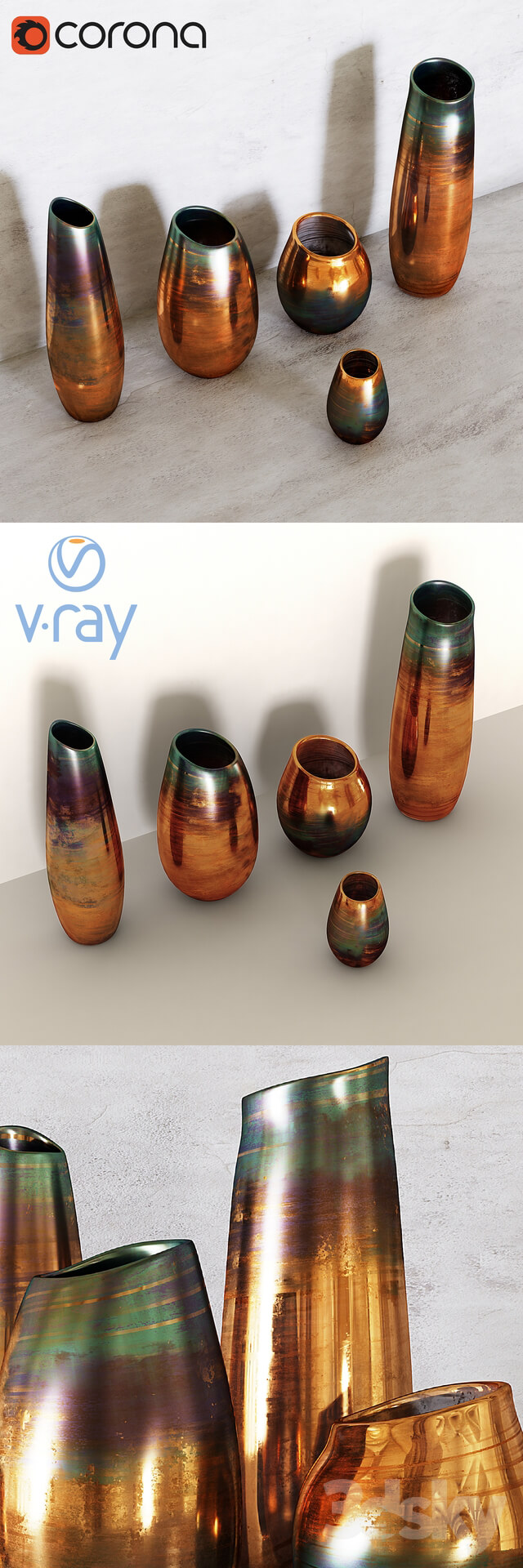 West Elm Luster Curve Vases