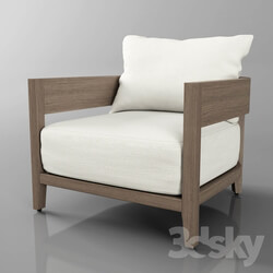 balmain teak lounge chair 