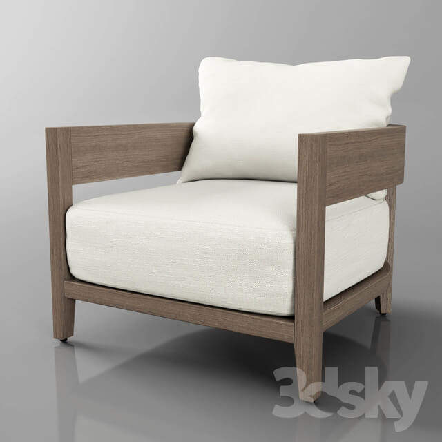 balmain teak lounge chair