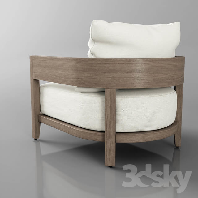 balmain teak lounge chair