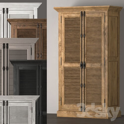 Wardrobe Display cabinets SHUTTER DOUBLE DOOR CABINET 61010157 WHT 