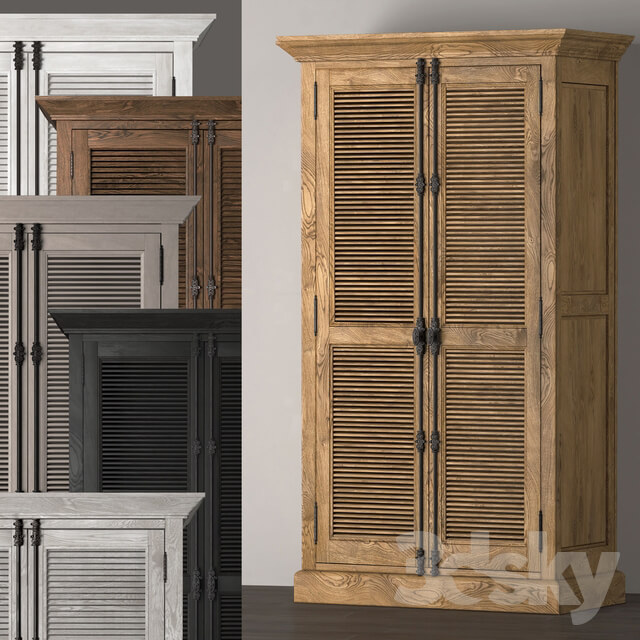 Wardrobe Display cabinets SHUTTER DOUBLE DOOR CABINET 61010157 WHT