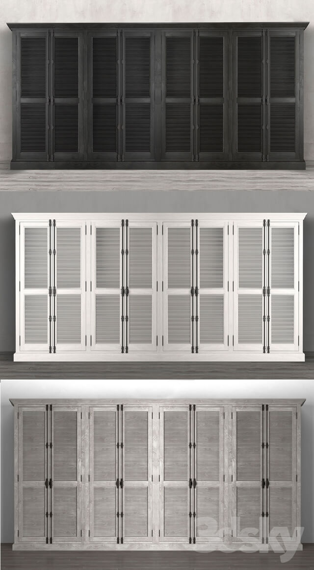 Wardrobe Display cabinets Walk in wardrobe eight door SHUTTER DREW
