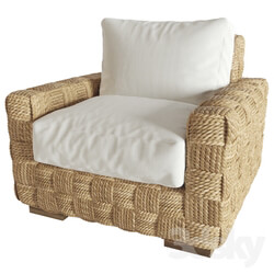 Arm chair BLACK PALMS WOVEN CHAIR Ralph Lauren vray GGX  