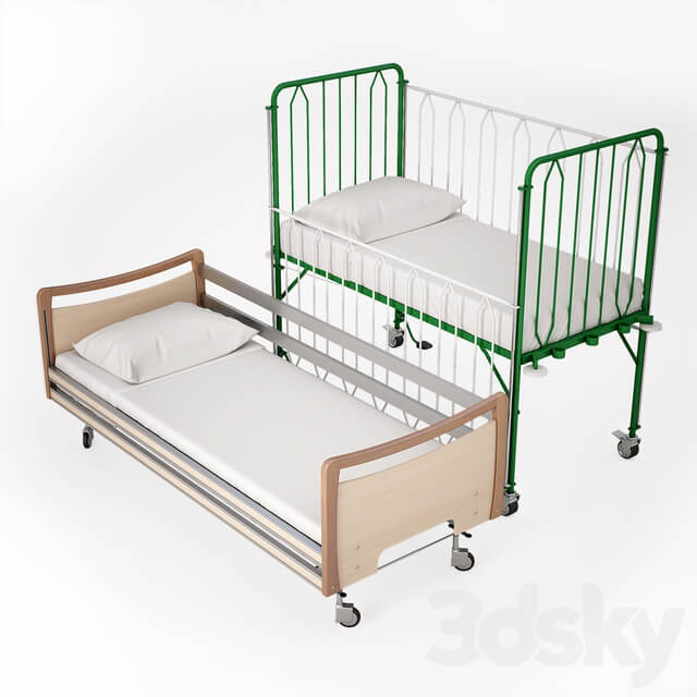Ambulatory bed adult nursery. 3D Models
