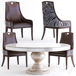 Table Chair Massoud Markham Leather Dining Chair 