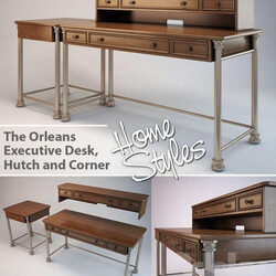 The Orleans Executive Desk Hutch and Corner desktop 