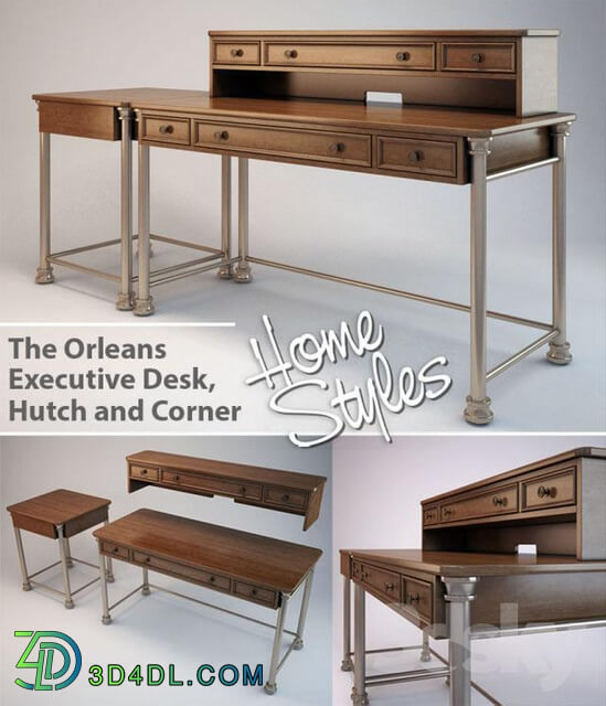 The Orleans Executive Desk Hutch and Corner desktop