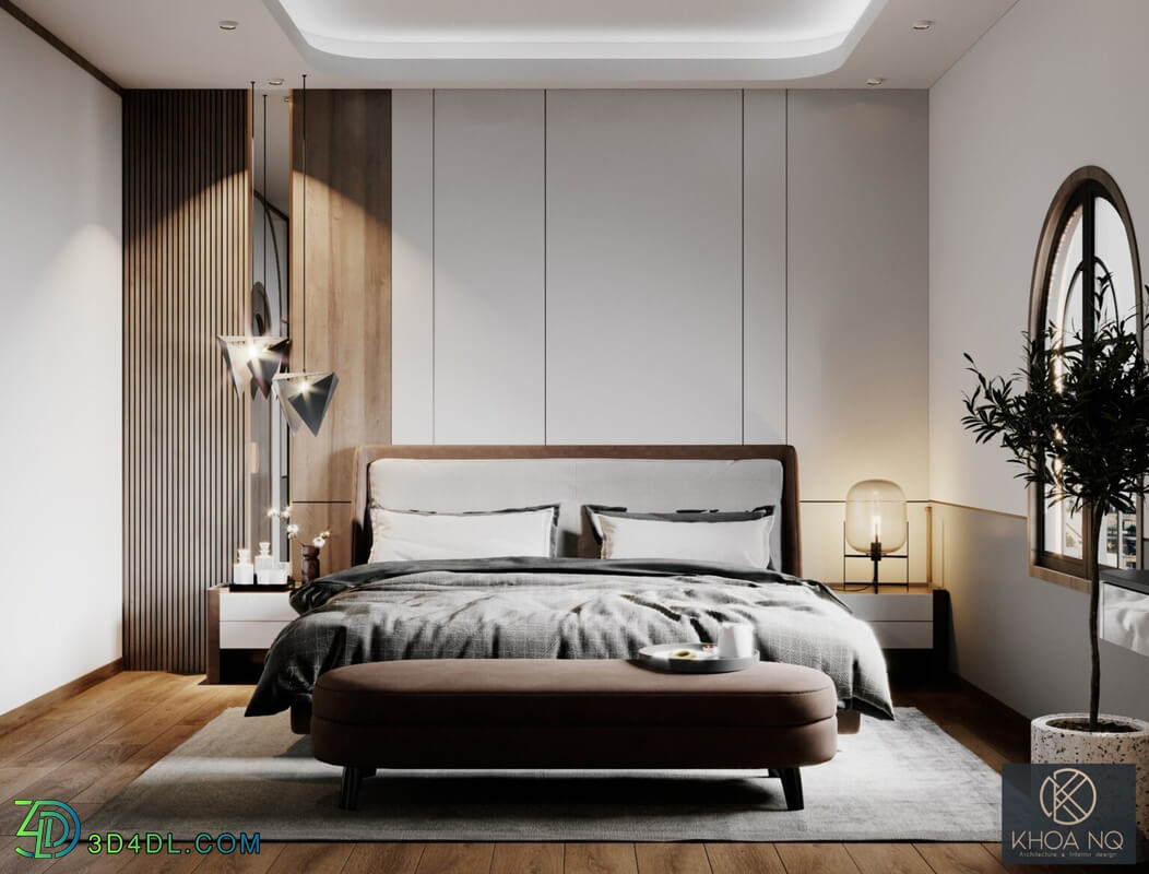 3D Interior Scenes File 3dsmax Model Bedroom 421 By Khoa Nq