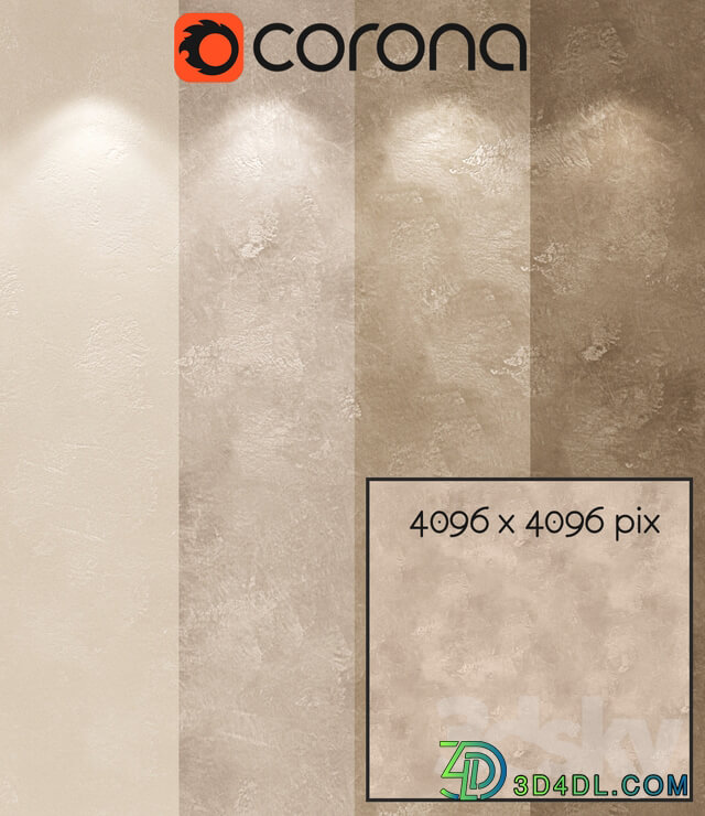 Miscellaneous Decorative plaster in loft style single layer variant 007