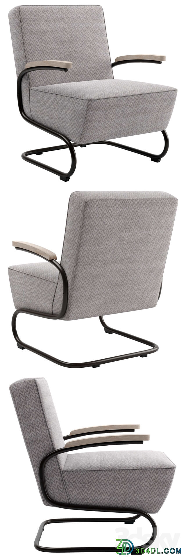 Crosby Accent Chair Gray by Apt.1710