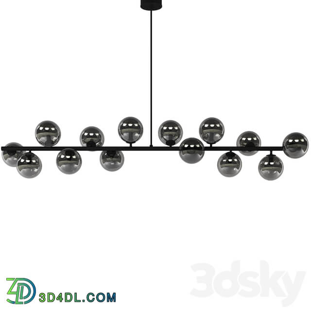 Beacon Lucci Decor Orion 14 Light Pendant in Black Smoke Pendant light 3D Models