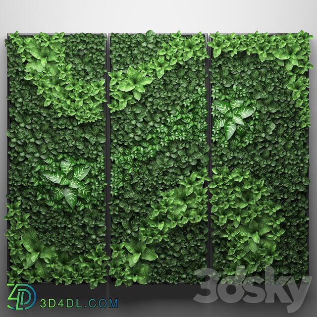 Vertical garden 20. Landscaping painting phytowall phytomodule wall decor Fitowall 3D Models