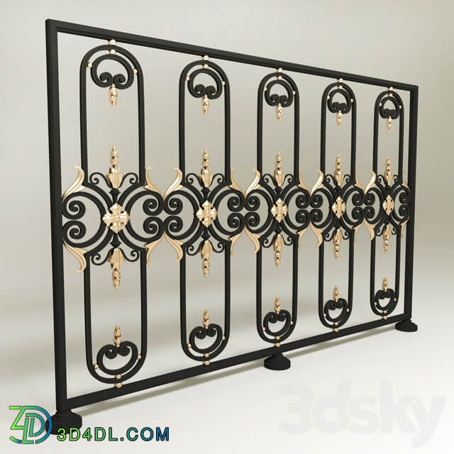 Grille 222 Facade element 3D Models