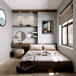 3D Interior Scenes File 3dsmax Model Bedroom 257 By LeSon 