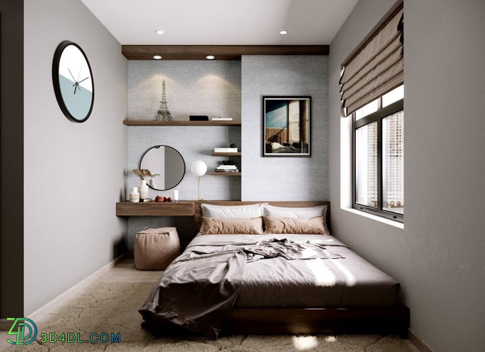 3D Interior Scenes File 3dsmax Model Bedroom 257 By LeSon